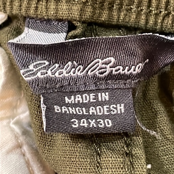 Eddie Bauer Green Men’s Pants 34 x 30 pockets stretch waist - Picture 4 of 13